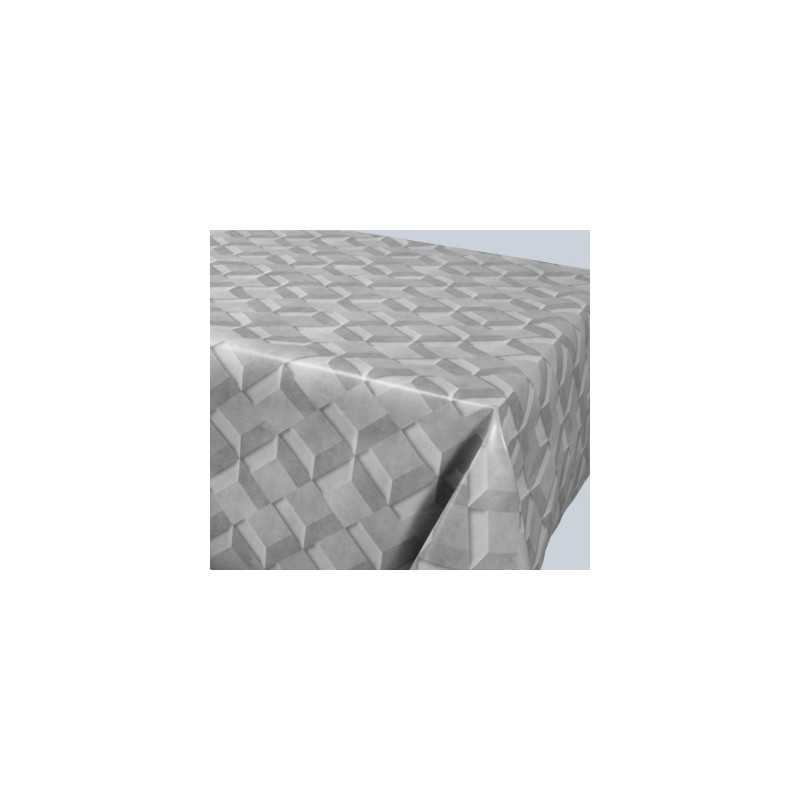 Toile cirée nappe rectangulaire beton cire gris 140 x 240 cm - Conforama